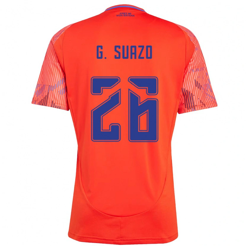 Danxen Kinder Grettel Suazo #26 Orange Rot Auswärtstrikot Trikot 2025/26 T-Shirt