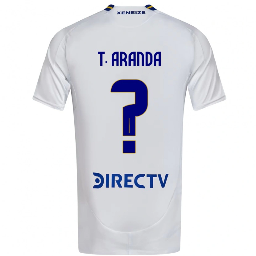 Danxen Kinder Tomás Aranda #0 Weiß Blau Auswärtstrikot Trikot 2025/26 T-Shirt