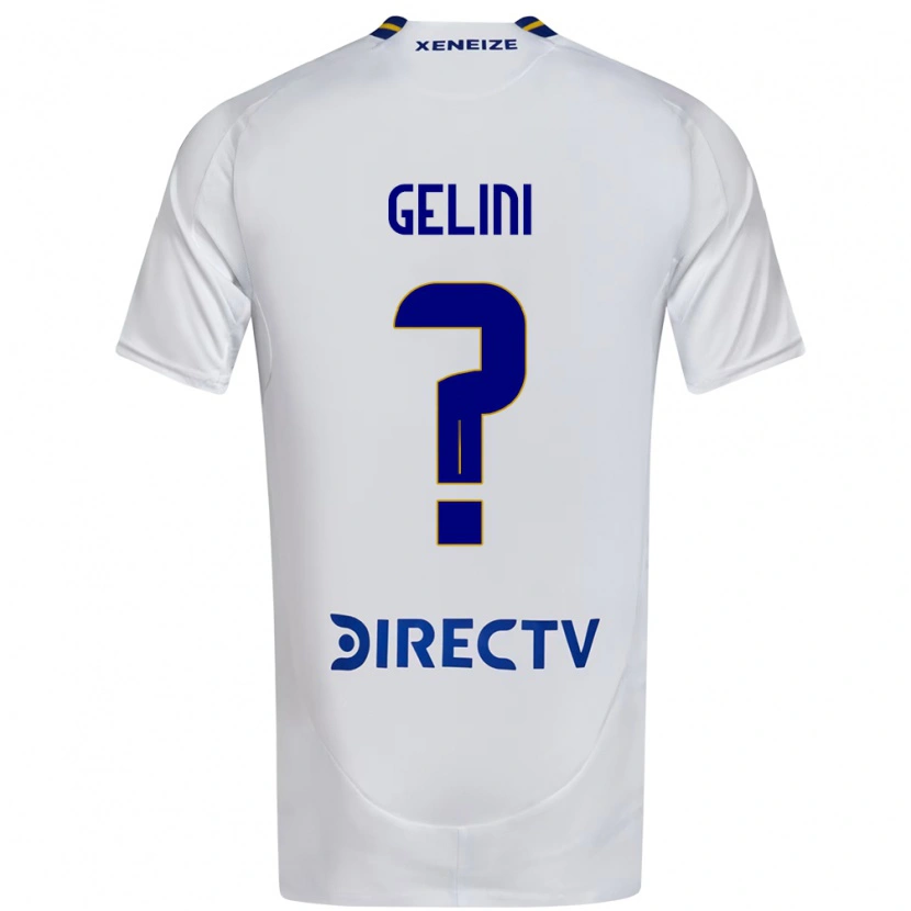 Danxen Kinder Gonzalo Gelini #0 Weiß Blau Auswärtstrikot Trikot 2025/26 T-Shirt