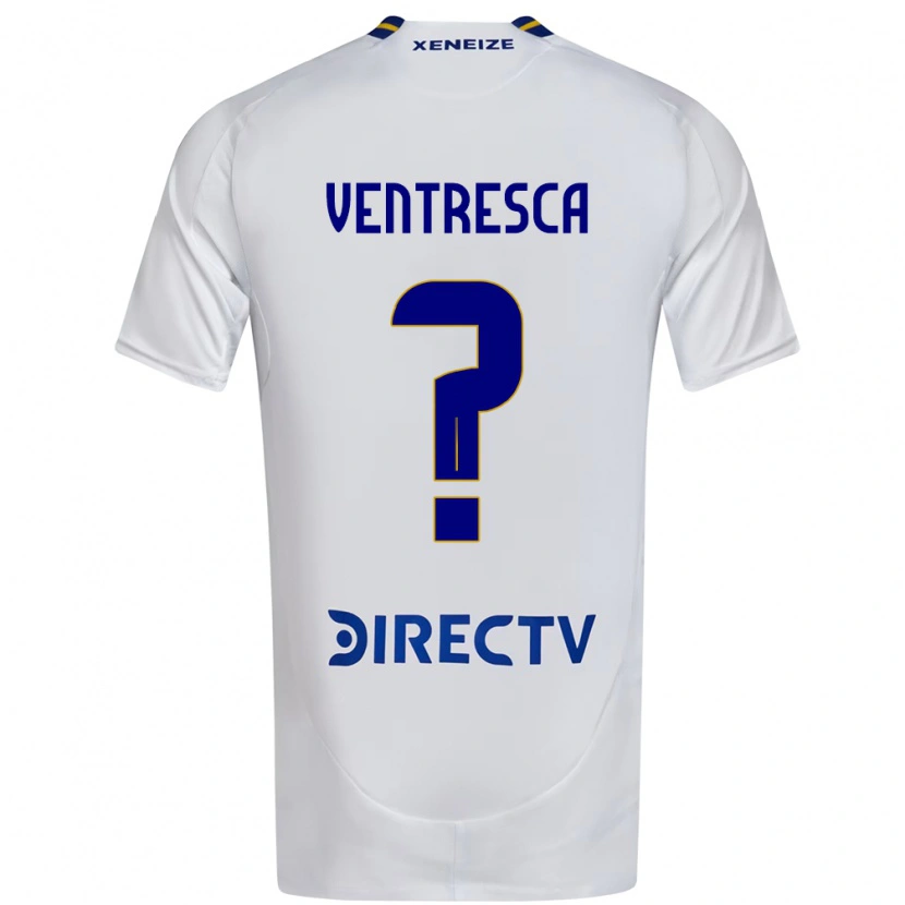 Danxen Kinder Fabricio Ventresca #0 Weiß Blau Auswärtstrikot Trikot 2025/26 T-Shirt