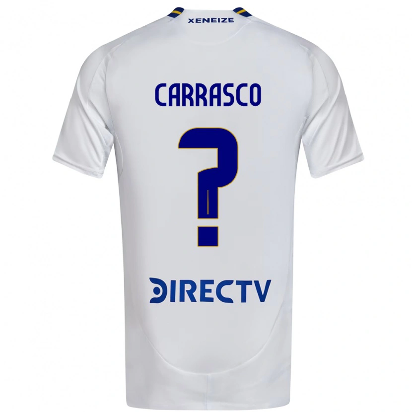 Danxen Kinder Julian Carrasco #0 Weiß Blau Auswärtstrikot Trikot 2025/26 T-Shirt