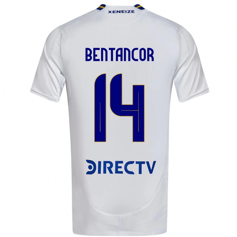 Danxen Kinder Thomás Bentancor #14 Weiß Blau Auswärtstrikot Trikot 2025/26 T-Shirt