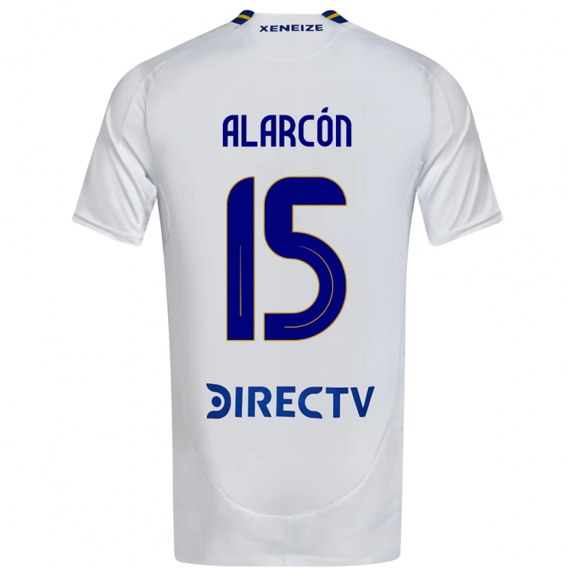Danxen Kinder Williams Alarcón #15 Weiß Blau Auswärtstrikot Trikot 2025/26 T-Shirt