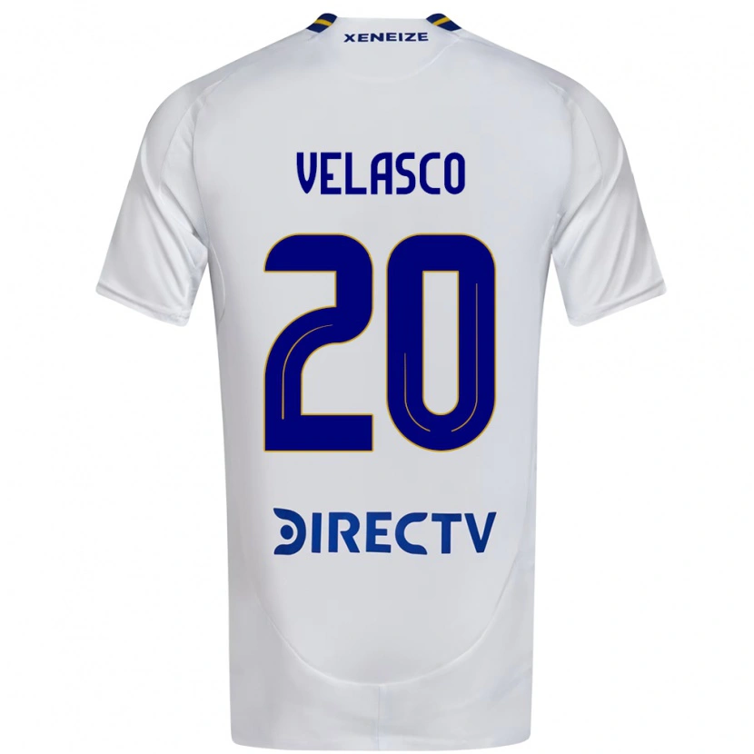 Danxen Kinder Alan Velasco #20 Weiß Blau Auswärtstrikot Trikot 2025/26 T-Shirt