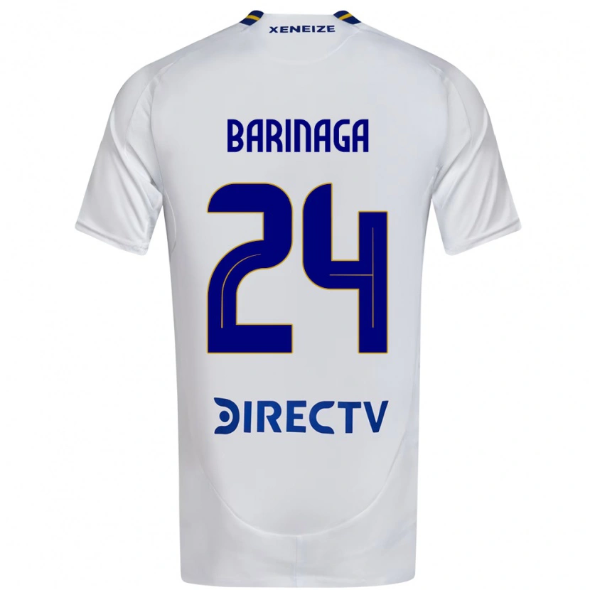 Danxen Kinder Juan Barinaga #24 Weiß Blau Auswärtstrikot Trikot 2025/26 T-Shirt