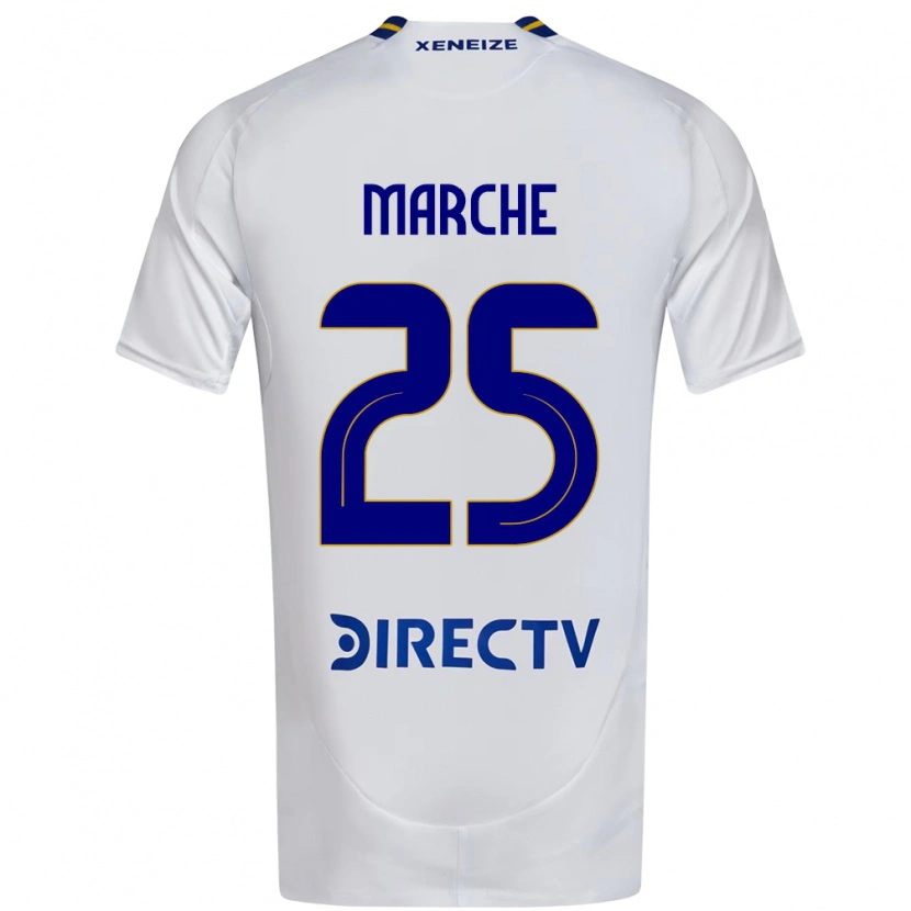 Danxen Kinder Agustín Marchesín #25 Weiß Blau Auswärtstrikot Trikot 2025/26 T-Shirt