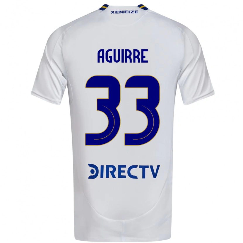 Danxen Kinder Brian Aguirre #33 Weiß Blau Auswärtstrikot Trikot 2025/26 T-Shirt