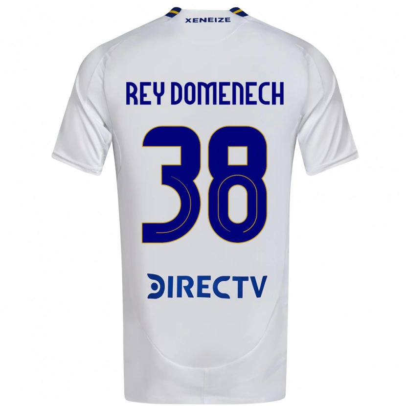 Danxen Kinder Camilo Rey Domenech #38 Weiß Blau Auswärtstrikot Trikot 2025/26 T-Shirt