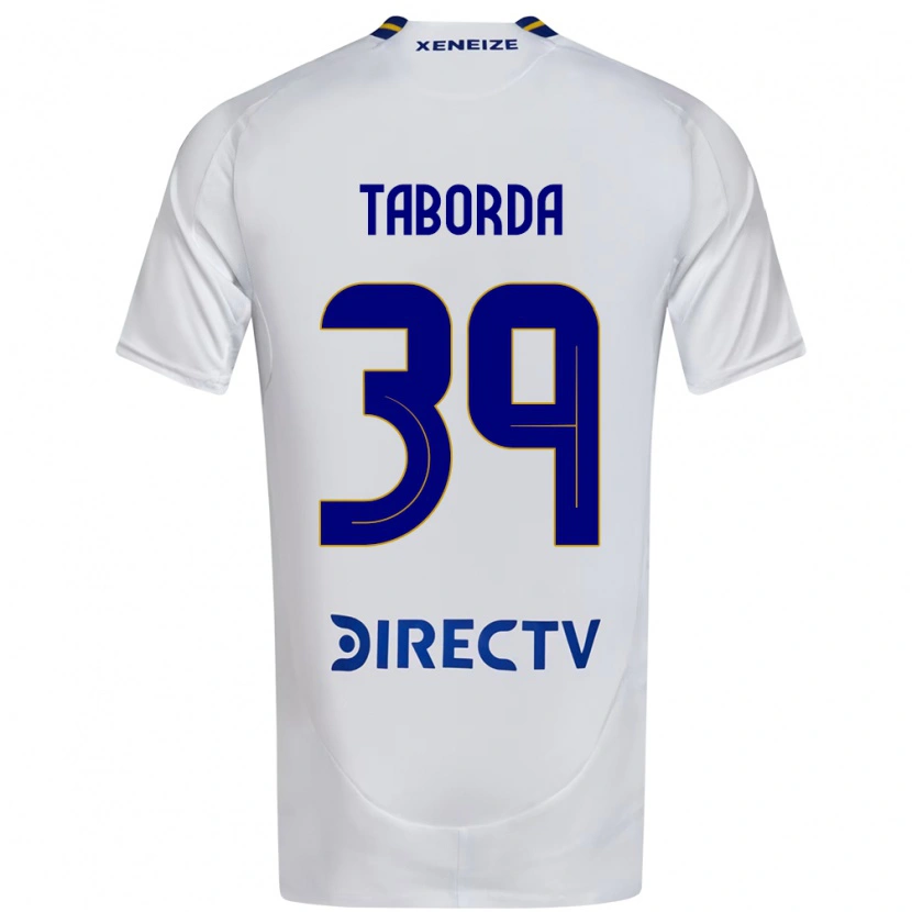 Danxen Kinder Vicente Taborda #39 Weiß Blau Auswärtstrikot Trikot 2025/26 T-Shirt