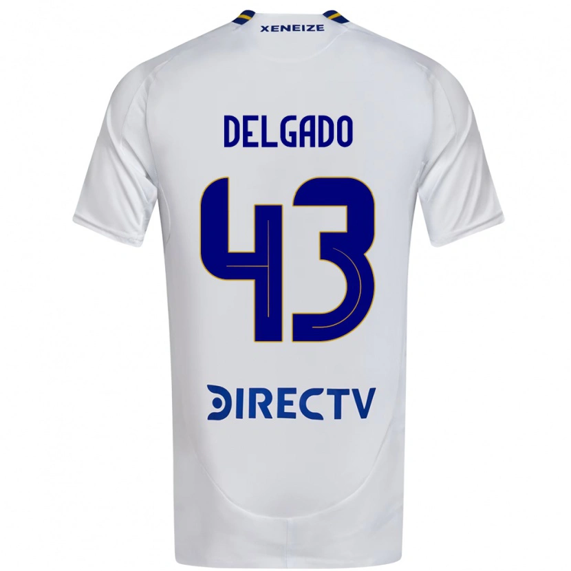 Danxen Kinder Milton Delgado #43 Weiß Blau Auswärtstrikot Trikot 2025/26 T-Shirt