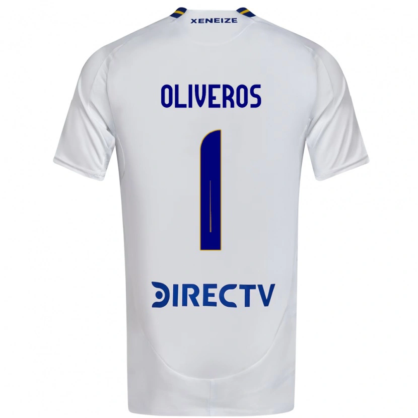 Danxen Kinder Laurina Oliveros #1 Weiß Blau Auswärtstrikot Trikot 2025/26 T-Shirt