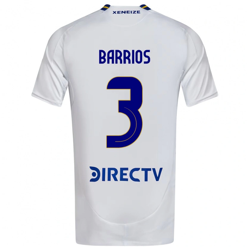 Danxen Kinder Gabriela Barrios #3 Weiß Blau Auswärtstrikot Trikot 2025/26 T-Shirt