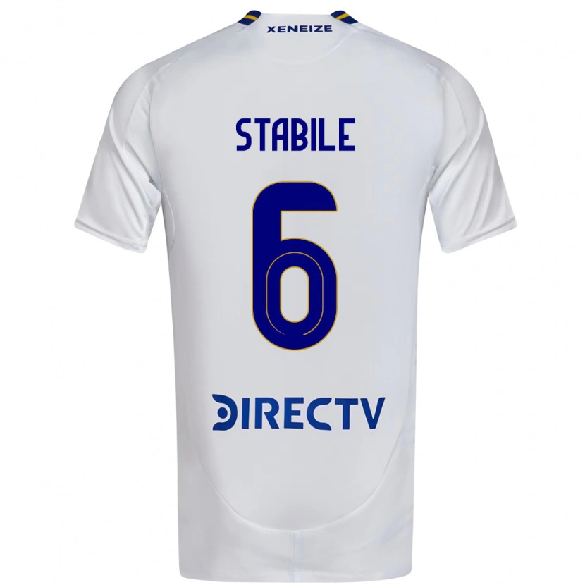 Danxen Kinder Eliana Stábile #6 Weiß Blau Auswärtstrikot Trikot 2025/26 T-Shirt