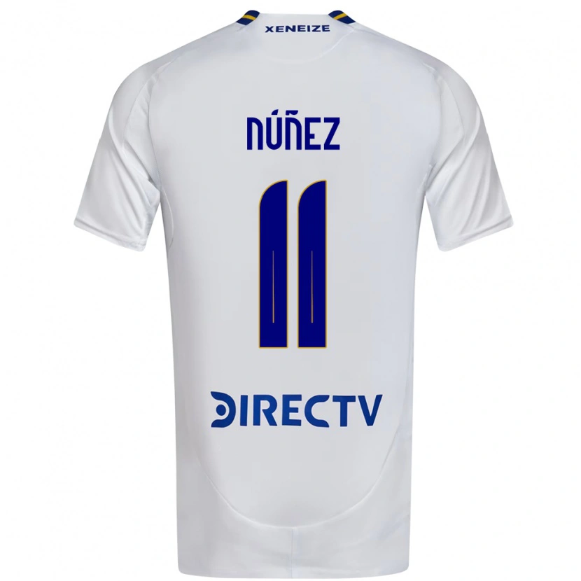 Danxen Kinder Kishi Núñez #11 Weiß Blau Auswärtstrikot Trikot 2025/26 T-Shirt