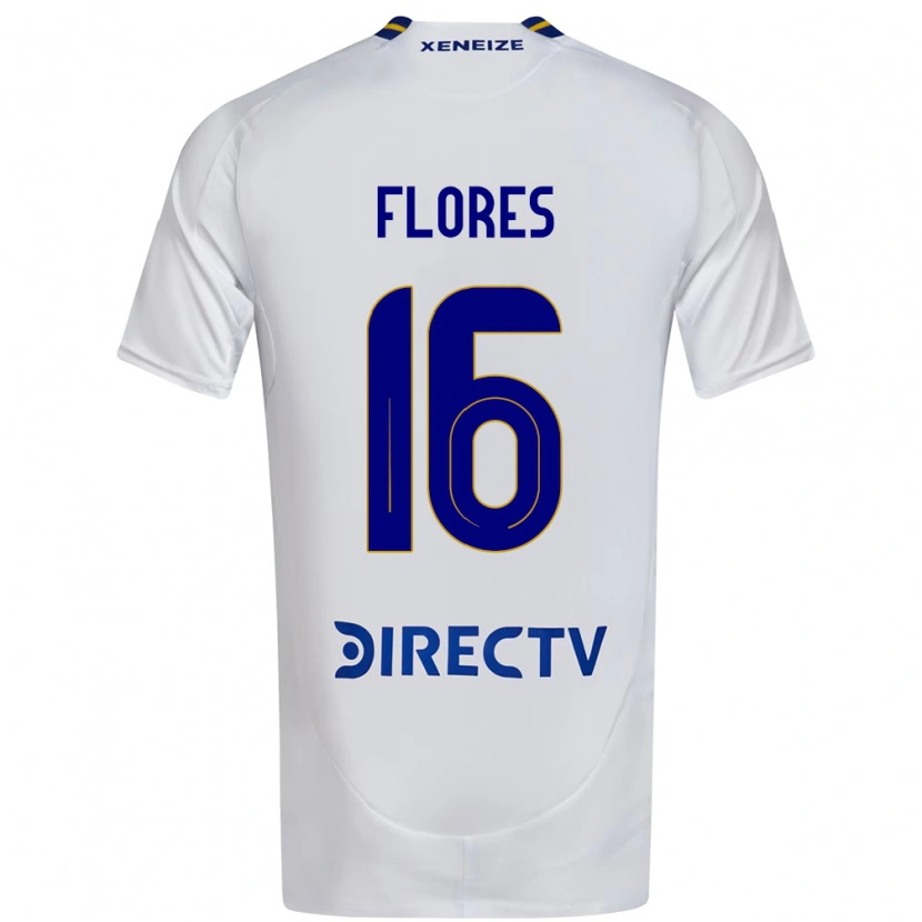Danxen Kinder Eugenia Flores #16 Weiß Blau Auswärtstrikot Trikot 2025/26 T-Shirt