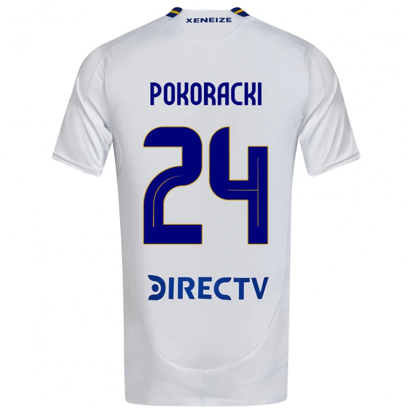Danxen Kinder Belén Pokoracki #24 Weiß Blau Auswärtstrikot Trikot 2025/26 T-Shirt