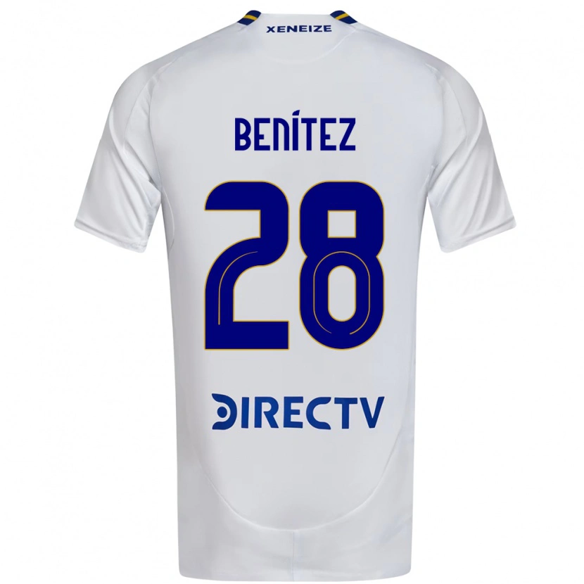 Danxen Kinder Yazmín Benítez #28 Weiß Blau Auswärtstrikot Trikot 2025/26 T-Shirt
