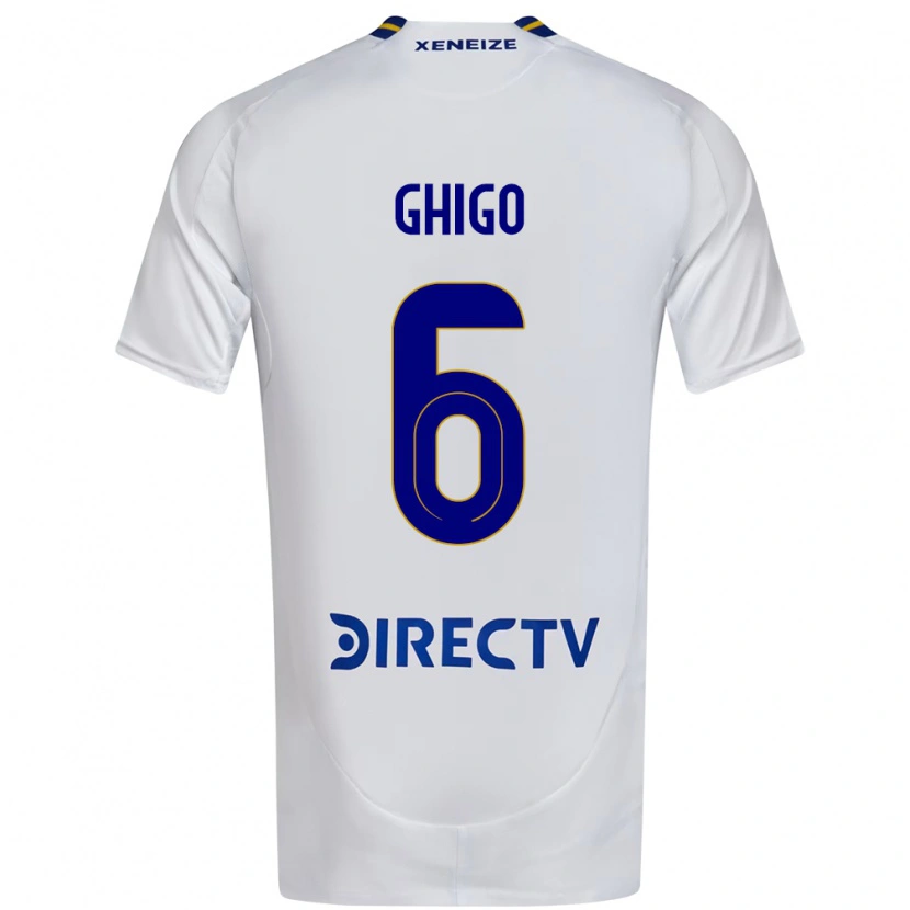 Danxen Kinder Cecilia Ghigo #6 Weiß Blau Auswärtstrikot Trikot 2025/26 T-Shirt