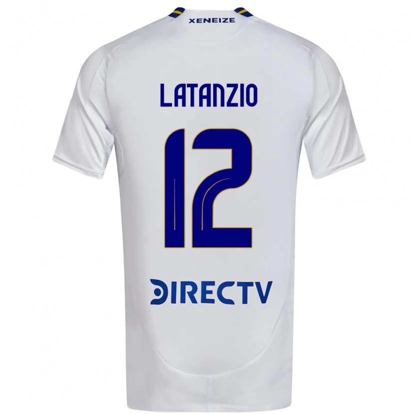 Danxen Kinder Florencia Latanzio #12 Weiß Blau Auswärtstrikot Trikot 2025/26 T-Shirt
