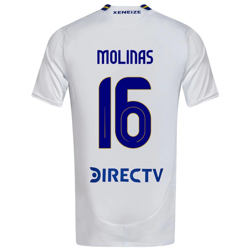 Danxen Kinder Aaron Molinas #16 Weiß Blau Auswärtstrikot Trikot 2025/26 T-Shirt
