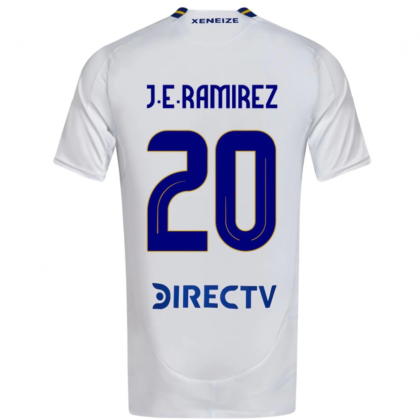 Danxen Kinder Juan Edgardo Ramirez #20 Weiß Blau Auswärtstrikot Trikot 2025/26 T-Shirt