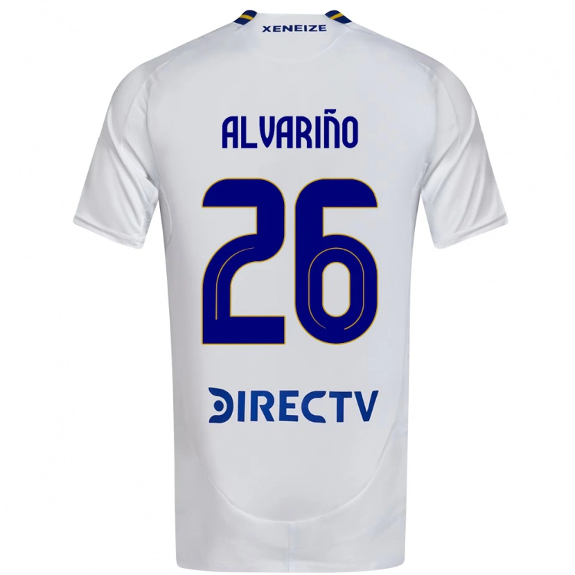 Danxen Kinder Alexis Alvariño #26 Weiß Blau Auswärtstrikot Trikot 2025/26 T-Shirt