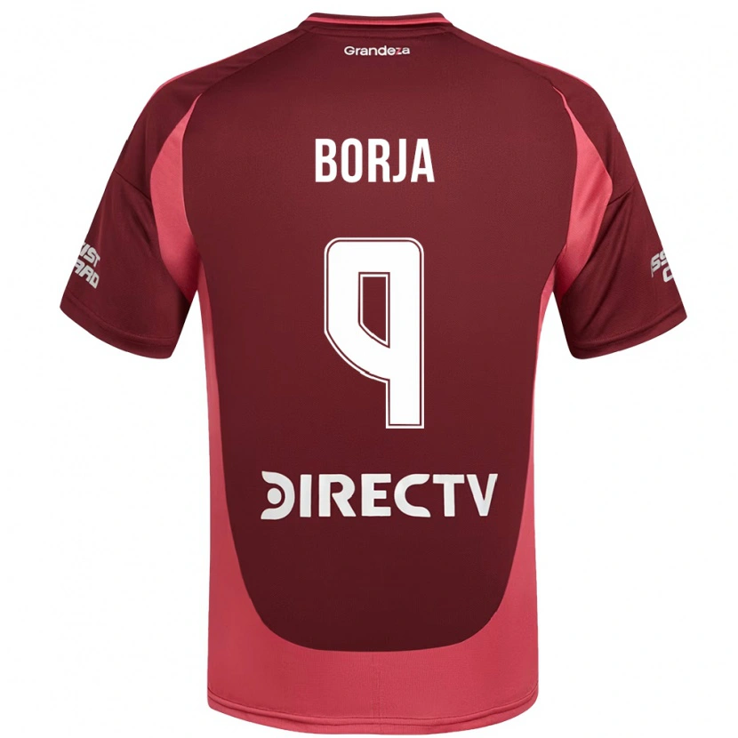 Danxen Kinder Miguel Borja #9 Burgunder Magenta Auswärtstrikot Trikot 2025/26 T-Shirt