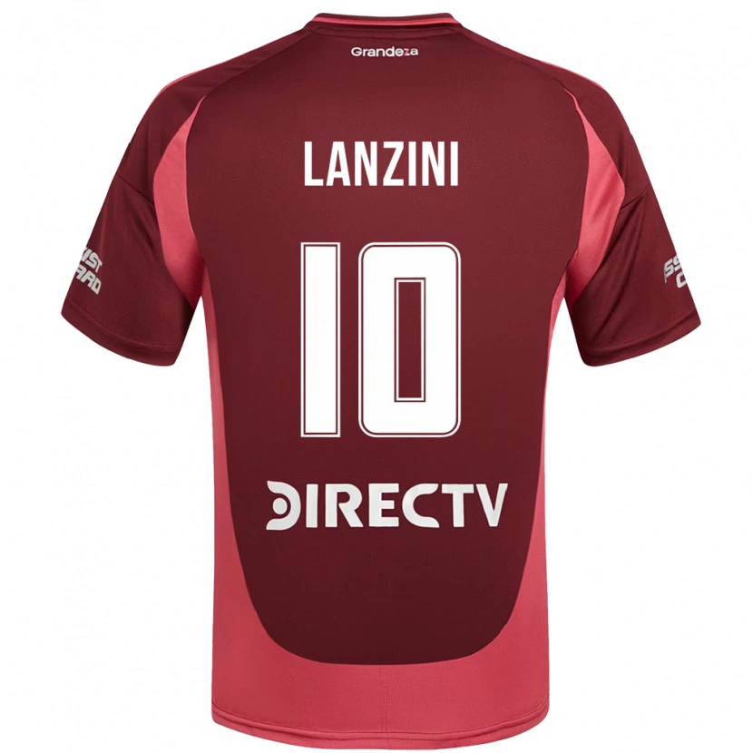Danxen Kinder Manuel Lanzini #10 Burgunder Magenta Auswärtstrikot Trikot 2025/26 T-Shirt