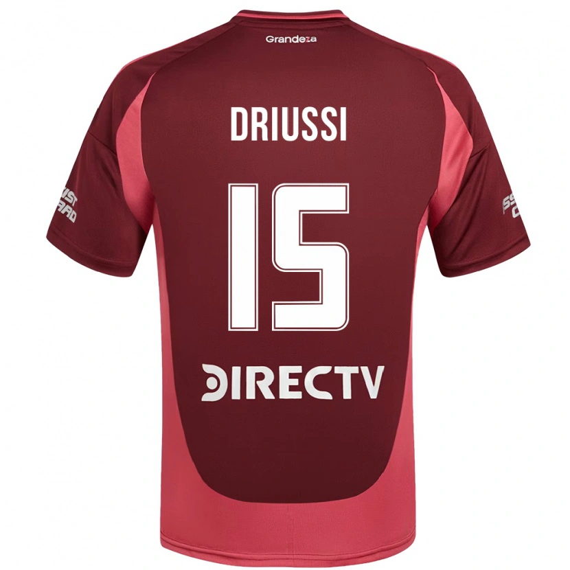 Danxen Kinder Sebastián Driussi #15 Burgunder Magenta Auswärtstrikot Trikot 2025/26 T-Shirt