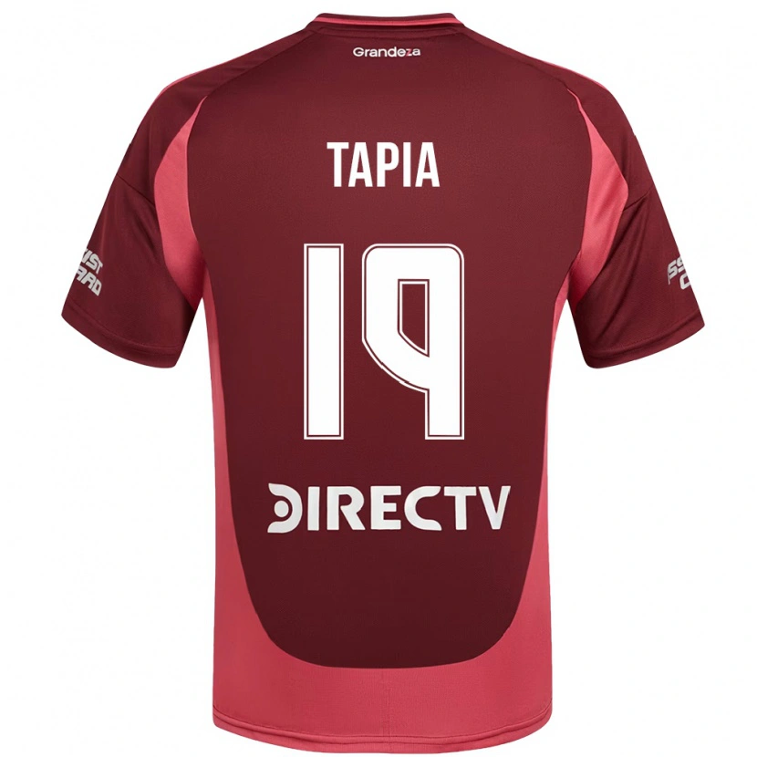 Danxen Kinder Gonzalo Tapia #19 Burgunder Magenta Auswärtstrikot Trikot 2025/26 T-Shirt
