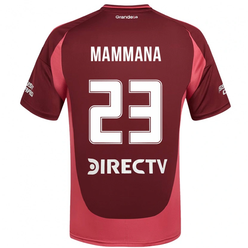 Danxen Kinder Emanuel Mammana #23 Burgunder Magenta Auswärtstrikot Trikot 2025/26 T-Shirt