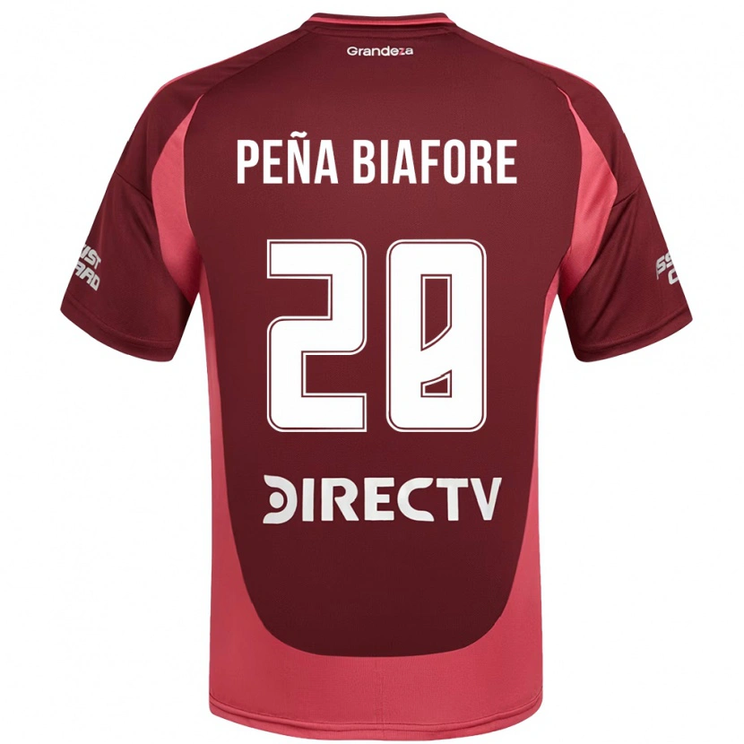 Danxen Kinder Felipe Pena Biafore #28 Burgunder Magenta Auswärtstrikot Trikot 2025/26 T-Shirt