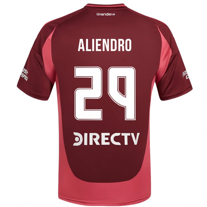 Danxen Kinder Rodrigo Aliendro #29 Burgunder Magenta Auswärtstrikot Trikot 2025/26 T-Shirt
