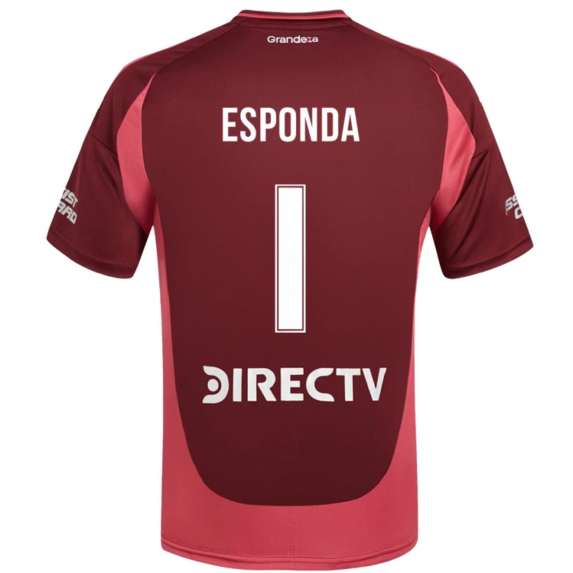 Danxen Kinder Lara Esponda #1 Burgunder Magenta Auswärtstrikot Trikot 2025/26 T-Shirt