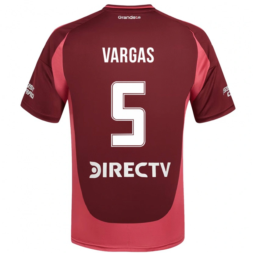 Danxen Kinder Agustina Vargas #5 Burgunder Magenta Auswärtstrikot Trikot 2025/26 T-Shirt