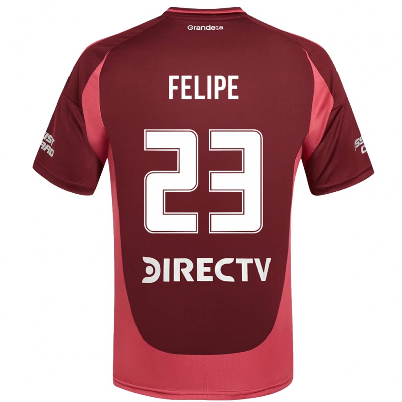 Danxen Kinder Laura Felipe #23 Burgunder Magenta Auswärtstrikot Trikot 2025/26 T-Shirt