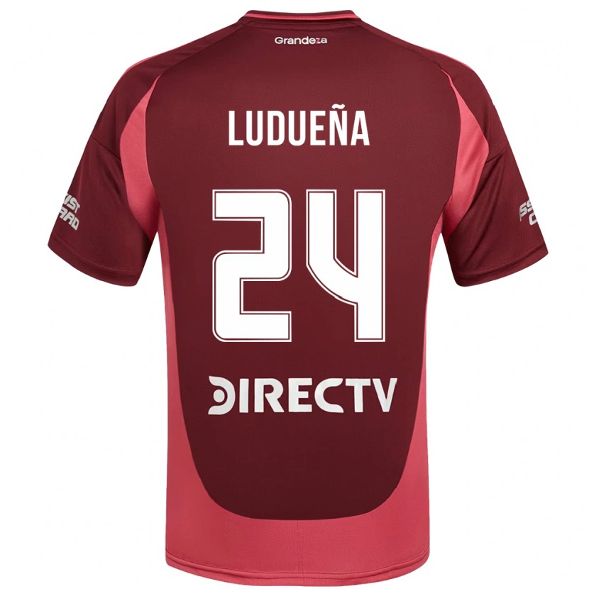 Danxen Kinder Belén Ludueña #24 Burgunder Magenta Auswärtstrikot Trikot 2025/26 T-Shirt