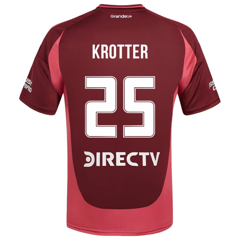 Danxen Kinder Martina Krotter #25 Burgunder Magenta Auswärtstrikot Trikot 2025/26 T-Shirt