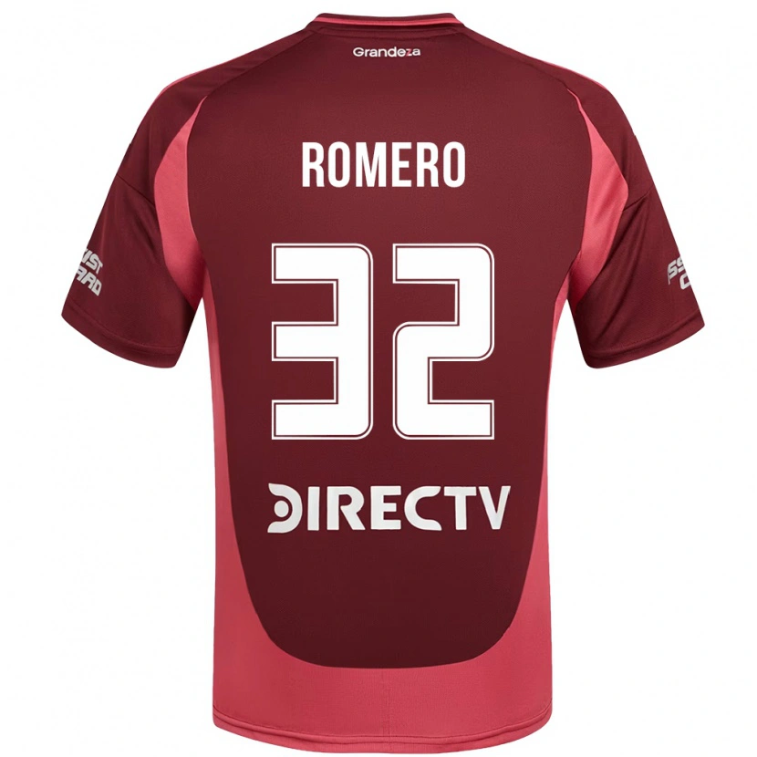 Danxen Kinder Julieta Romero #32 Burgunder Magenta Auswärtstrikot Trikot 2025/26 T-Shirt