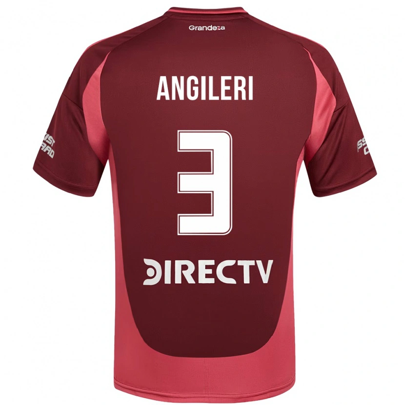 Danxen Kinder Fabrizio Angileri #3 Burgunder Magenta Auswärtstrikot Trikot 2025/26 T-Shirt