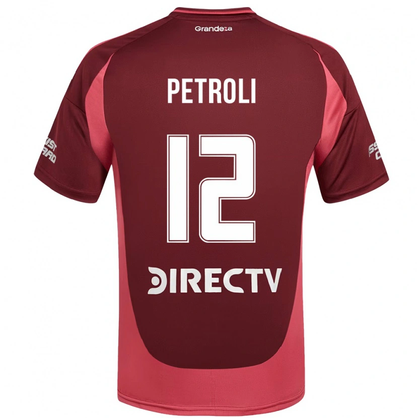 Danxen Kinder Franco Petroli #12 Burgunder Magenta Auswärtstrikot Trikot 2025/26 T-Shirt