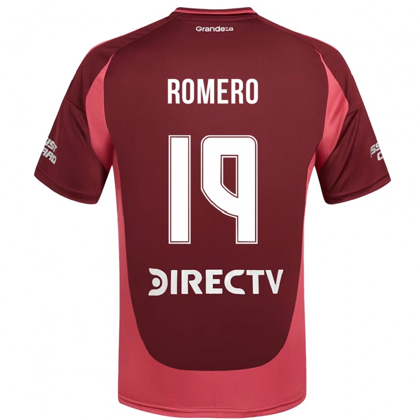 Danxen Kinder Braian Romero #19 Burgunder Magenta Auswärtstrikot Trikot 2025/26 T-Shirt