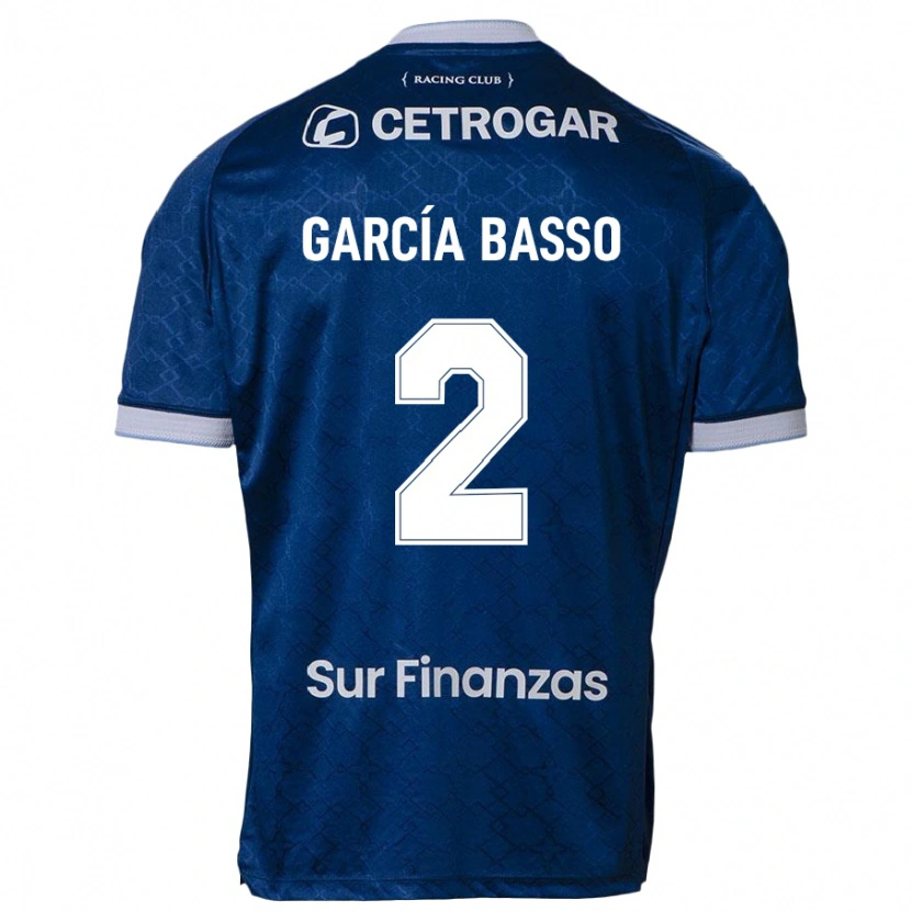 Danxen Kinder Agustín García Basso #2 Dunkelblau Auswärtstrikot Trikot 2025/26 T-Shirt