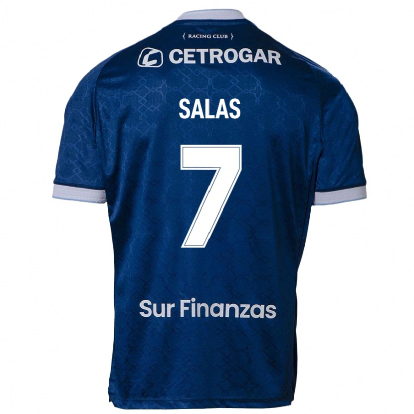 Danxen Kinder Maximiliano Salas #7 Dunkelblau Auswärtstrikot Trikot 2025/26 T-Shirt