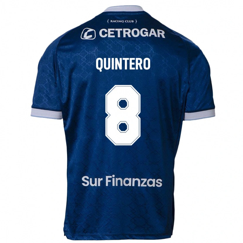 Danxen Kinder Juan Fernando Quintero #8 Dunkelblau Auswärtstrikot Trikot 2025/26 T-Shirt