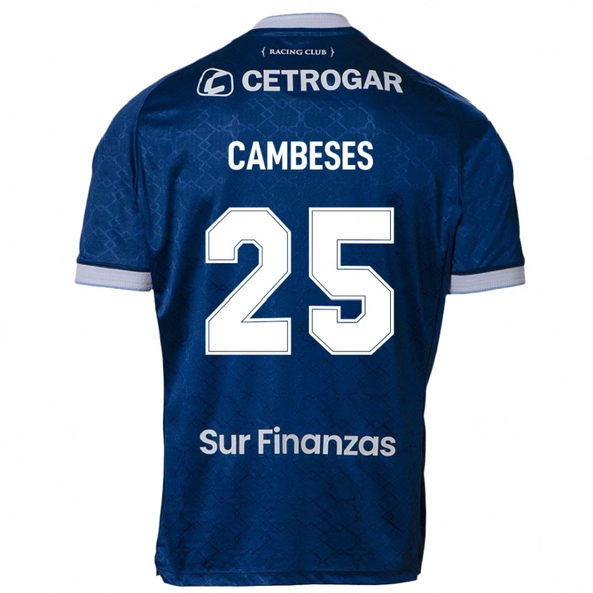 Danxen Kinder Facundo Cambeses #25 Dunkelblau Auswärtstrikot Trikot 2025/26 T-Shirt