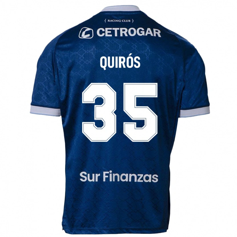Danxen Kinder Santiago Quirós #35 Dunkelblau Auswärtstrikot Trikot 2025/26 T-Shirt