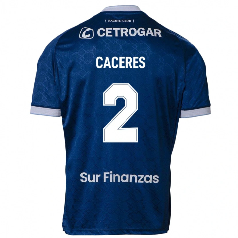 Danxen Kinder Juan Jose Caceres #2 Dunkelblau Auswärtstrikot Trikot 2025/26 T-Shirt