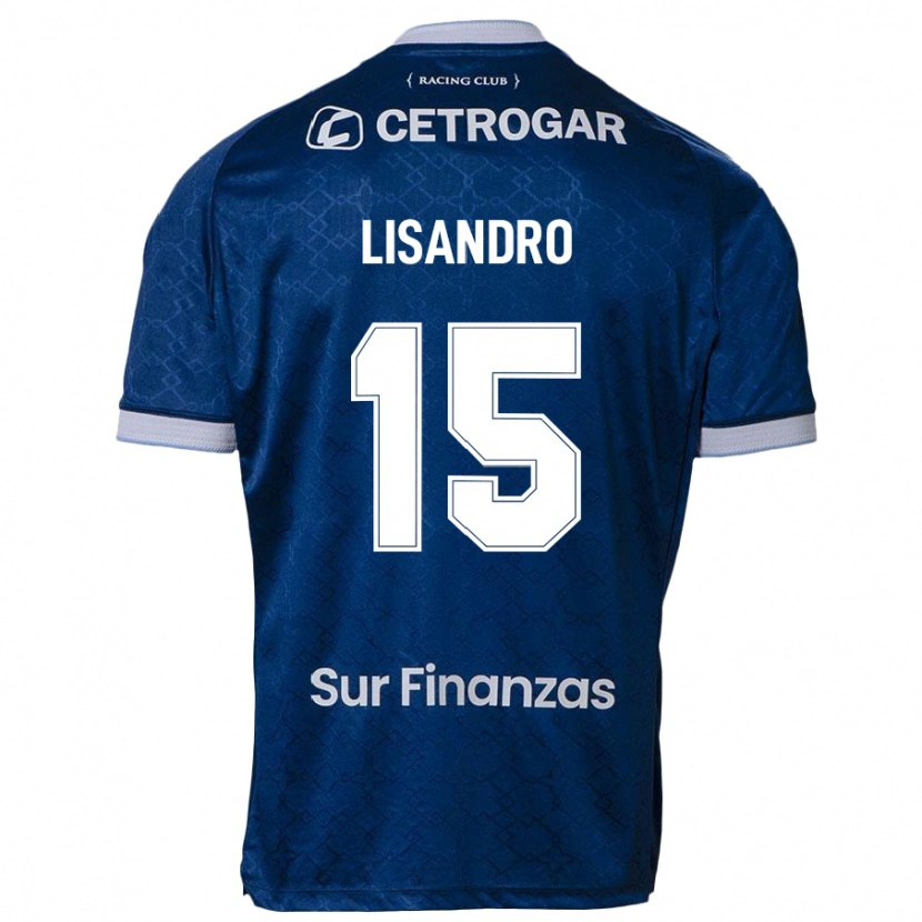 Danxen Kinder Lisandro Lopez #15 Dunkelblau Auswärtstrikot Trikot 2025/26 T-Shirt