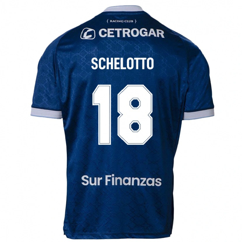 Danxen Kinder Ezequiel Schelotto #18 Dunkelblau Auswärtstrikot Trikot 2025/26 T-Shirt
